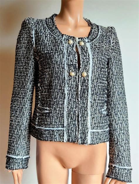 giacca tipo chanel bianca lurex